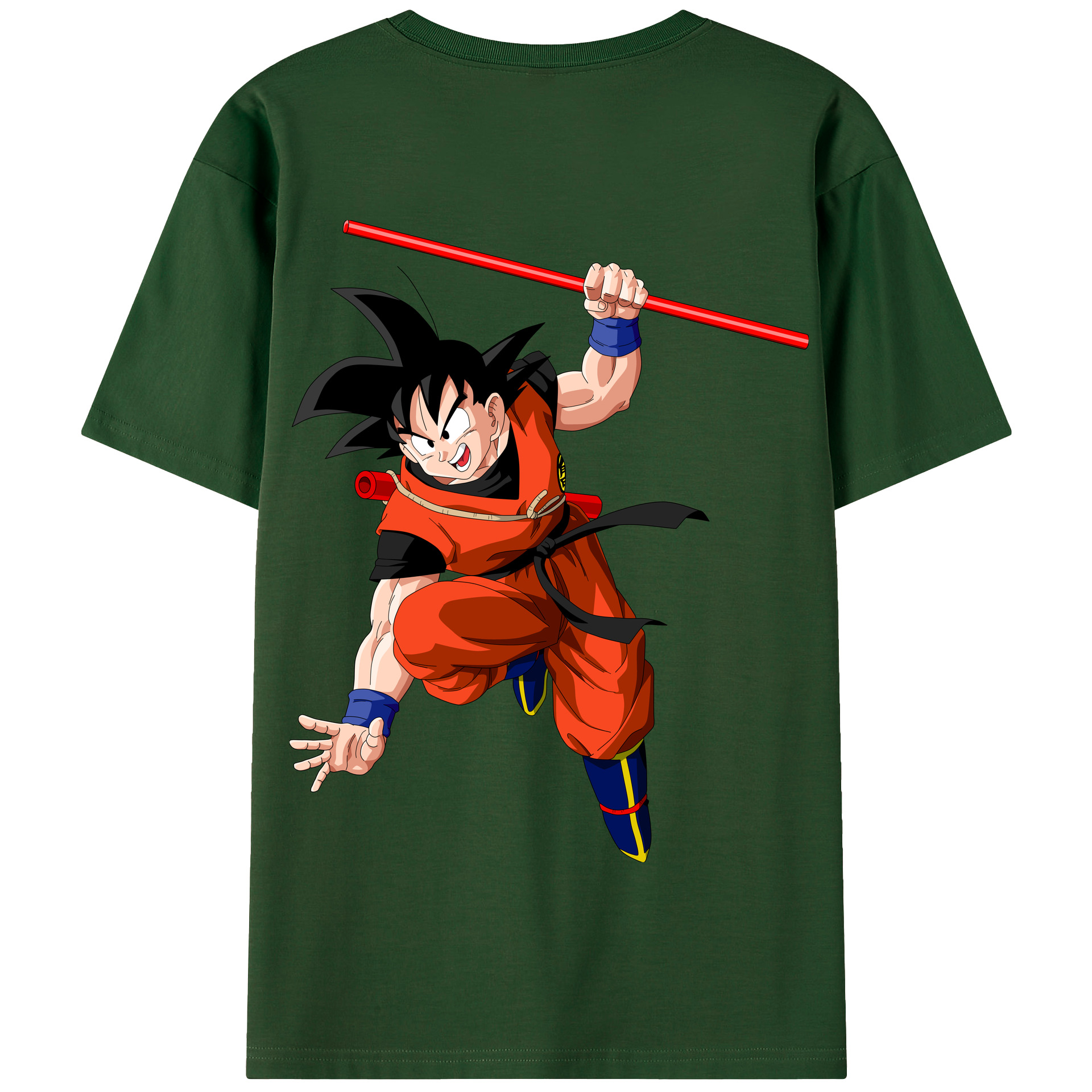 （画像用） ドラゴンボール 孫悟空（そん ごくう）Son Goku カカロット DRAGON BALL Kakarotto 綿100％半袖Tシャツ（背面プリント）